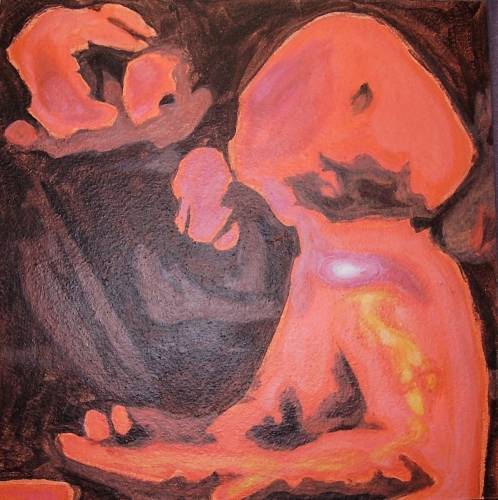 rotlicht I - 2004 - 72 x 72 cm - acryl auf pappe 